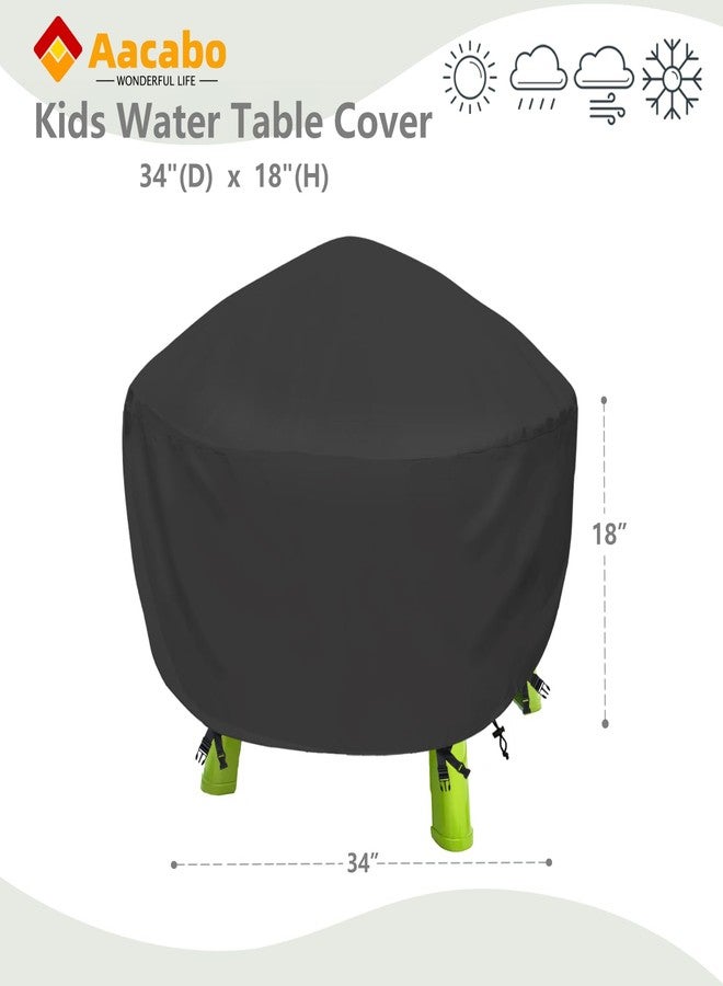 Aacabo Kids Water Table Cover Spiralin' Seas Waterpark Play Sand Water Table Outdoor Toys Cover 34X34X18 inch-Black - Image 2